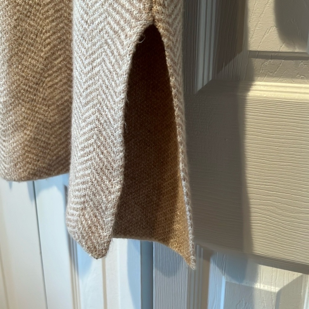 Loft Open Front Chevron Pattern Sweater Cardigan - image 8